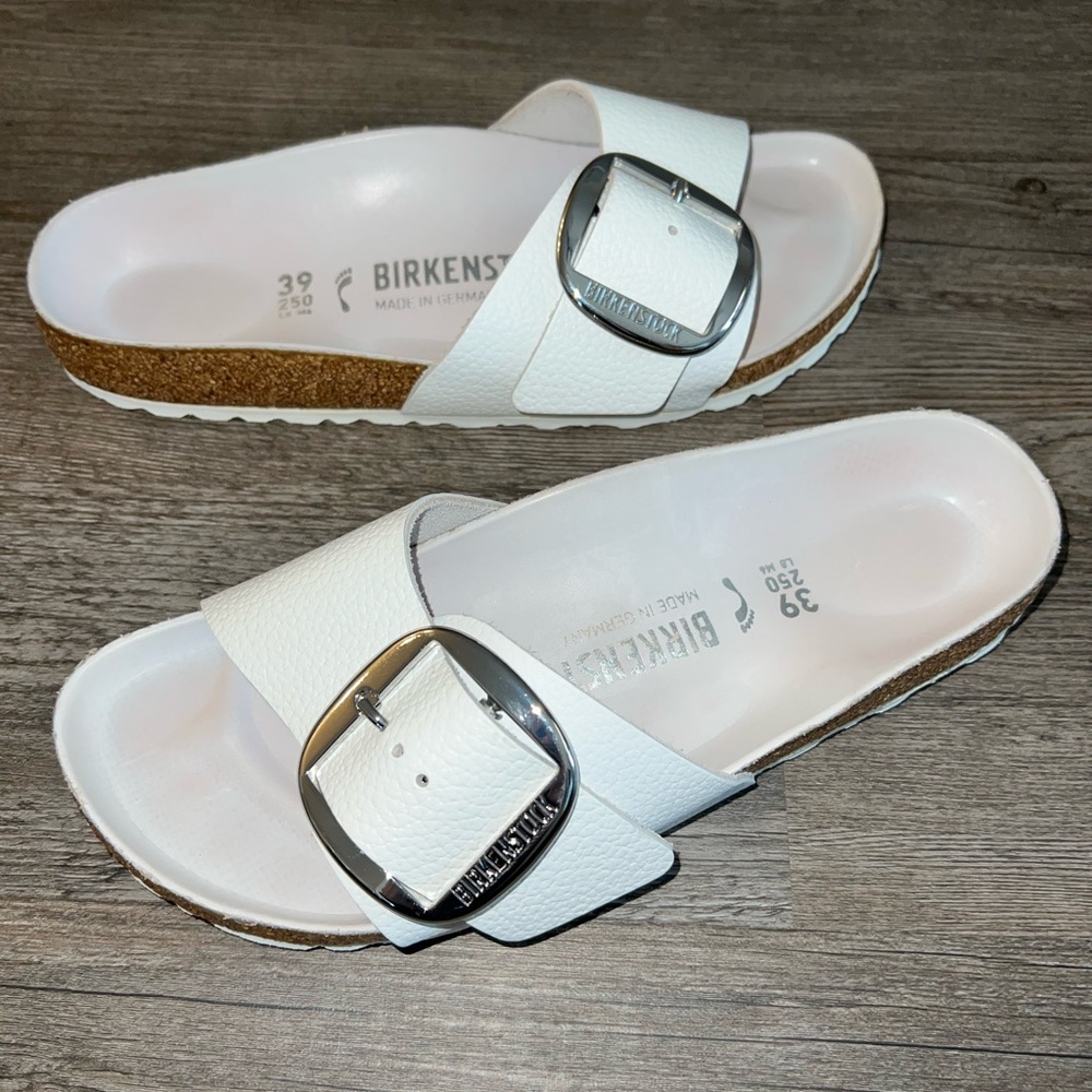 Birkenstock Madrid big buckle slide sandals size 39